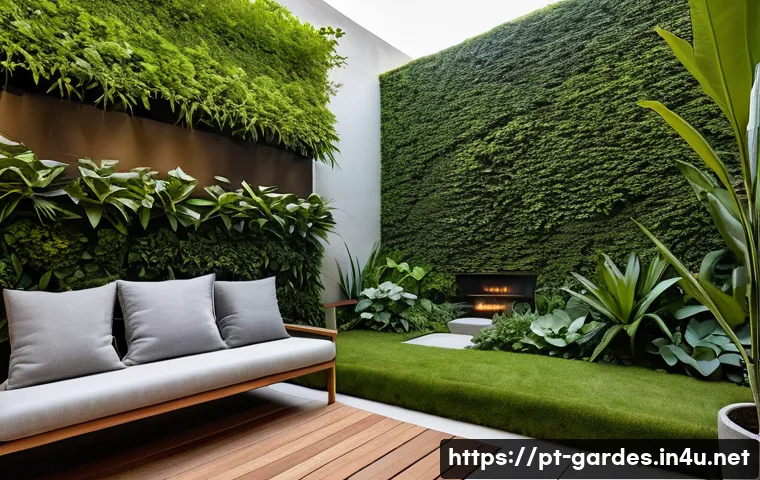원예디자이너 연봉 현실 - A modern urban residential garden designed by a professional landscape designer, featuring a lush ve...
